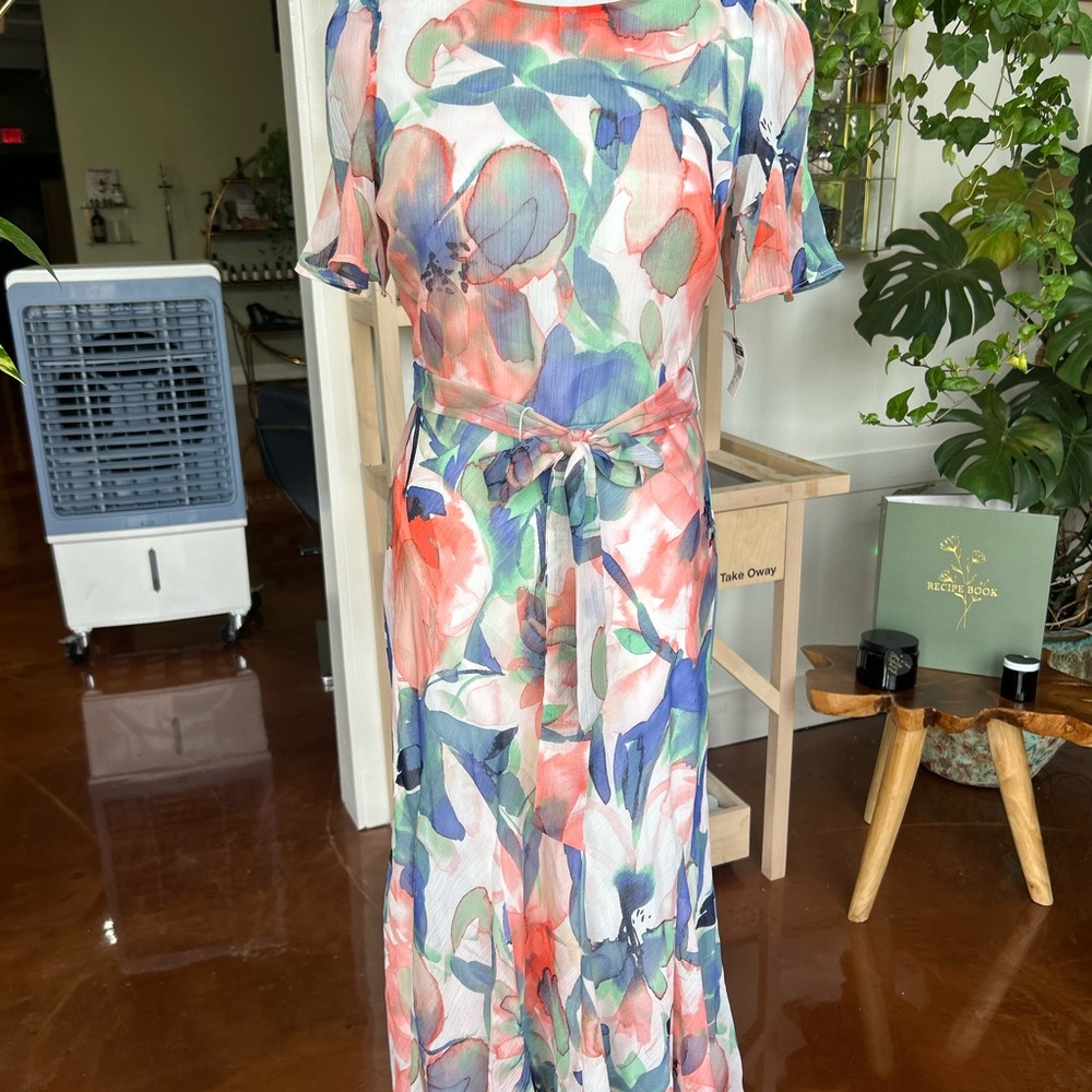 NWT DKNY Floral Watercolor Dress- Size 2